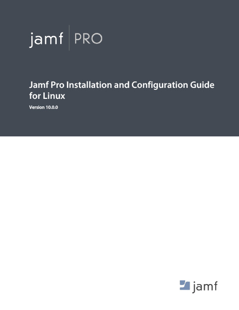 Jamf pro installation and configuration guide for mac